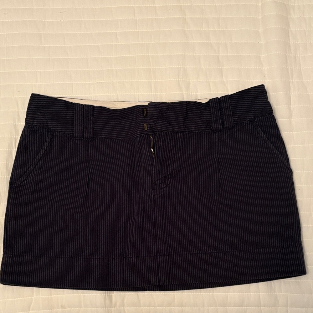 American Eagle Outfitters Black Pinstripe Mini Skirt